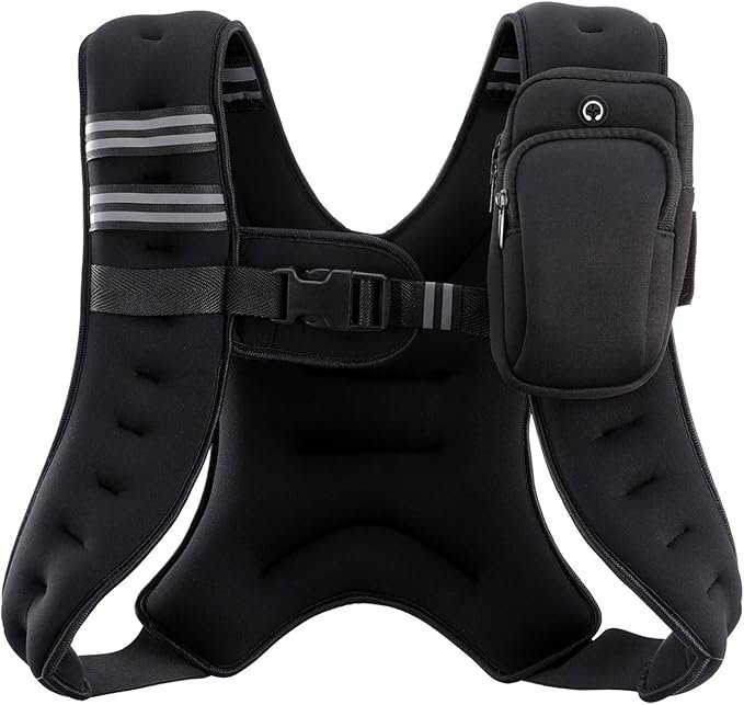 Adjustable Weighted Vest (6–30lb) with Reflective Stripes – For Training & Running