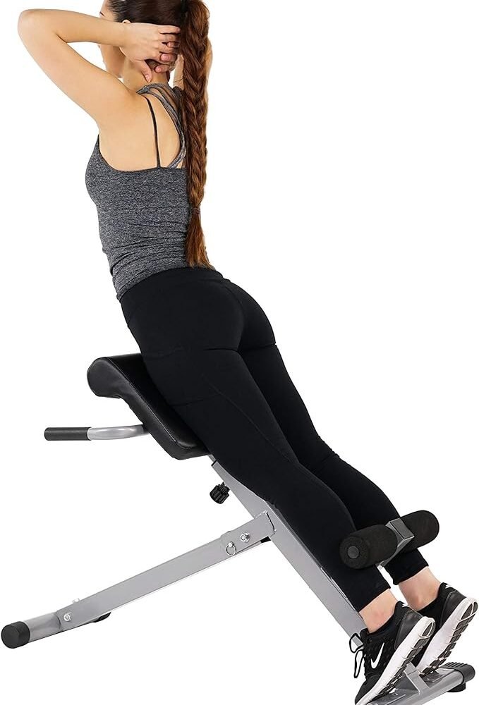 Foldable Hyperextension Roman Chair - Adjustable Sit-Up Bench for Glutes & Abs